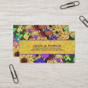 Tarjeta De Visita Patrón de tejido floral
