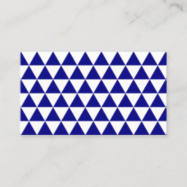 Tarjeta De Visita Patrón de triángulo blanco y azul marino