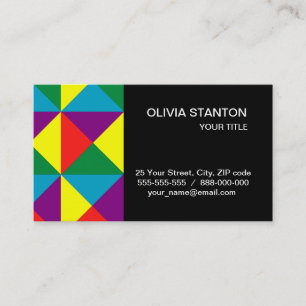 Tarjeta De Visita Patrón de triángulos de color