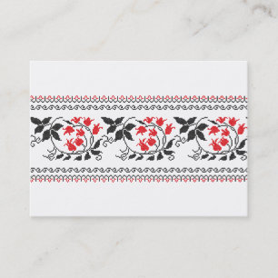 Tarjeta De Visita Patrón de tulipanes rojos