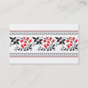 Tarjeta De Visita Patrón de tulipanes rojos