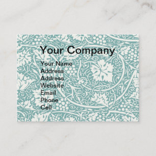 Tarjeta De Visita Patrón de uva William Morris turquesa