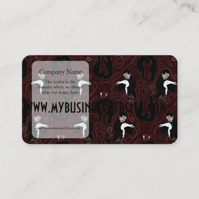 Tarjeta De Visita Patrón de vampiros (Anverso)