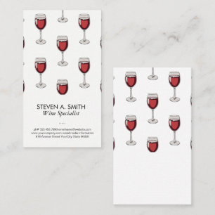 Tarjeta De Visita Patrón de vidrio de vino