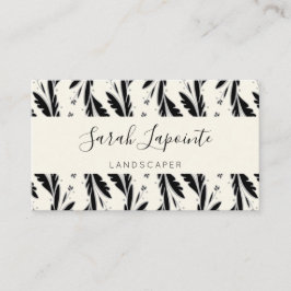 Tarjeta De Visita Patrón de viñedos negros decorativos