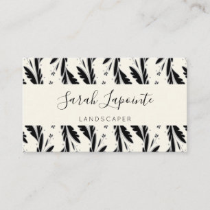 Tarjeta De Visita Patrón de viñedos negros decorativos