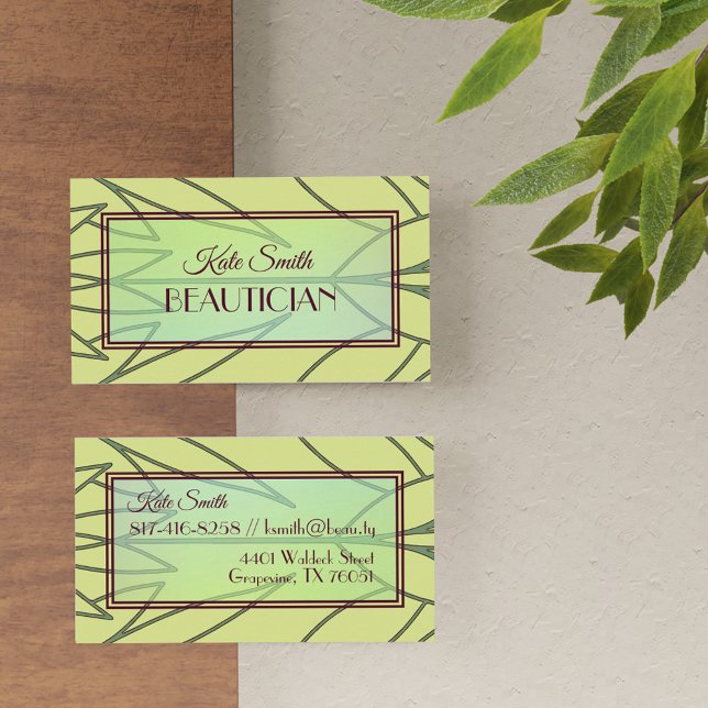 Tarjeta De Visita Patrón decáreo de la naturaleza del follaje tropic (Subido por el creador)