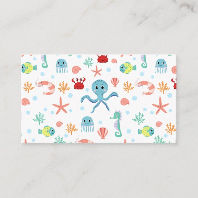 Tarjeta De Visita Patrón del mundo marino (Anverso)