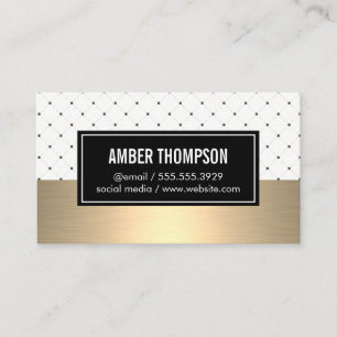 Tarjeta De Visita Patrón elegante con lux de oro