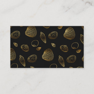 Tarjeta De Visita Patrón elegante de cascos de oro negro