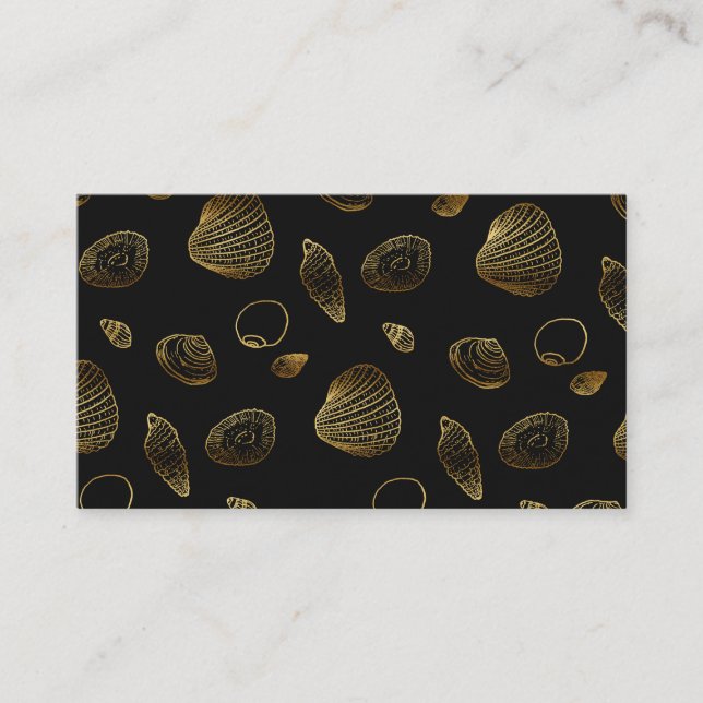Tarjeta De Visita Patrón elegante de cascos de oro negro (Anverso)
