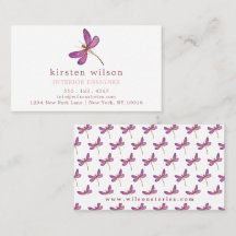 Patrón elegante de libélula púrpura