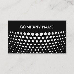 Tarjeta De Visita Patrón elegante de puntos de polka blanco