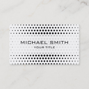 Tarjeta De Visita Patrón elegante de puntos de polka negro