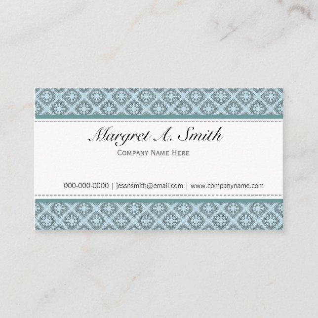 Tarjeta De Visita Patrón elegante, elegante y clásico (Anverso)