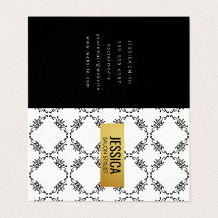Tarjeta De Visita Patrón elegante / Marco dorado