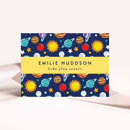 Tarjeta De Visita Patrón espacial, Centro de juegos para niños, Cent