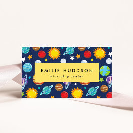 Tarjeta De Visita Patrón espacial, Centro de juegos para niños, Cent