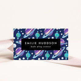 Tarjeta De Visita Patrón espacial, Centro de juegos para niños, Cent
