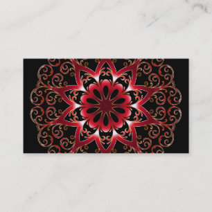 Tarjeta De Visita Patrón étnico Elegante Mandala Spa y Belleza