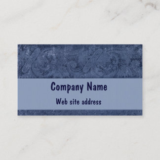 Tarjeta De Visita Patrón floral azul índigo vintage