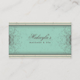 Tarjeta De Visita Patrón floral Damasco elegante moderno Retro elega