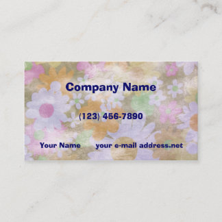 Tarjeta De Visita Patrón floral de acuarela