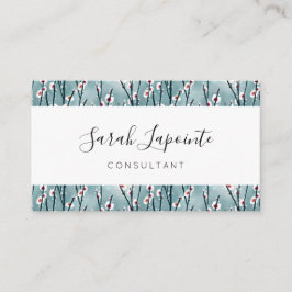 Tarjeta De Visita Patrón floral de ciruela de primavera