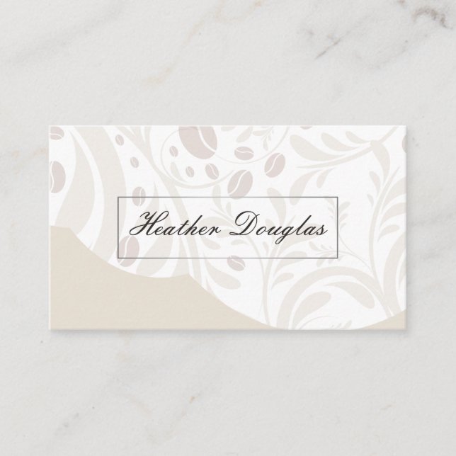 Tarjeta De Visita Patrón floral elegante (Anverso)