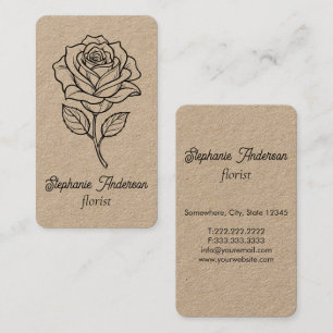 Tarjeta De Visita Patrón floral elegante moderno Florista
