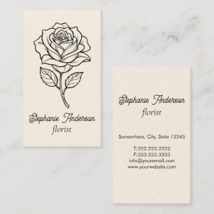 Tarjeta De Visita Patrón floral elegante moderno Florista