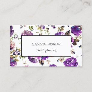 Tarjeta De Visita Patrón floral moderno