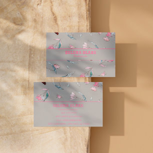 Tarjeta De Visita Patrón floral moderno   Elegante y profesional