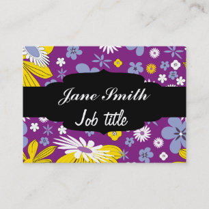 Tarjeta De Visita Patrón floral sin foco