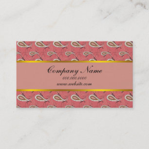 Tarjeta De Visita Patrón Foxglove Petal Paisley