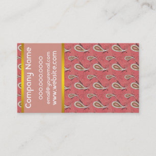 Tarjeta De Visita Patrón Foxglove Petal Paisley