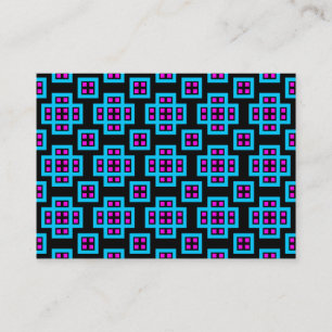 Tarjeta De Visita Patrón geométrico 030614 - azul, magenta y negro