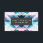 Tarjeta De Visita Patrón geométrico abstracto de color rosa y azul g<br><div class="desc">Este diseño geométrico abstracto,  de color rosa y azul,  es perfecto para una mujer de diseño. Su diseño moderno y elegante es ideal para muchos regalos y ocasiones. Disfrute de este diseño original y contemporáneo para su próxima compra.</div>