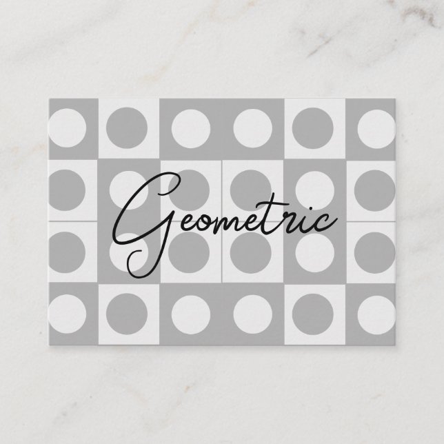 Tarjeta De Visita Patrón geométrico abstracto de mediados de siglo (Anverso)
