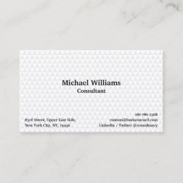 Tarjeta De Visita Patrón geométrico blanco moderno Moda elegante