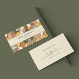 Tarjeta De Visita Patrón geométrico colorido