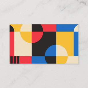 Tarjeta De Visita Patrón geométrico de Bauhaus
