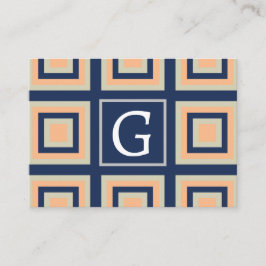 Tarjeta De Visita Patrón geométrico de cuadrados geométricos