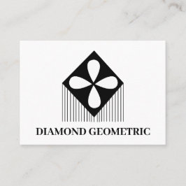 Tarjeta De Visita Patrón geométrico de diamantes Negro y Blanco