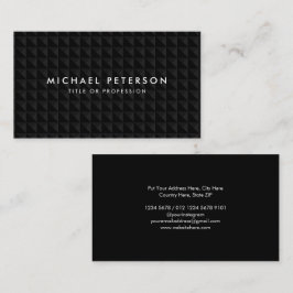 Tarjeta De Visita Patrón geométrico de lujo negro
