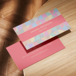 Tarjeta De Visita Patrón geométrico de Pastel