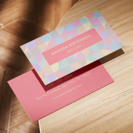 Tarjeta De Visita Patrón geométrico de Pastel