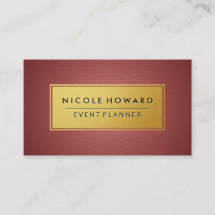 Tarjeta De Visita Patrón geométrico del marco dorado