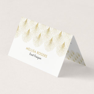 Tarjeta De Visita Patrón geométrico Gold Art-Deco