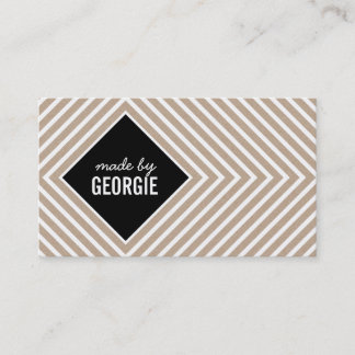 Tarjeta De Visita PATRÓN GEOMÉTRICO MODERNO diamante blanco negro kr